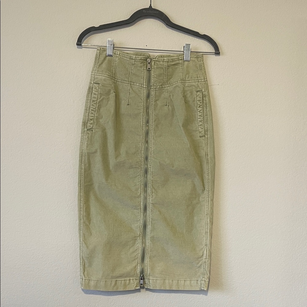 We The Free Corduroy Midi Skirt Size 25 NWOT